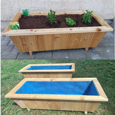 ahradní dřevěné truhlíky